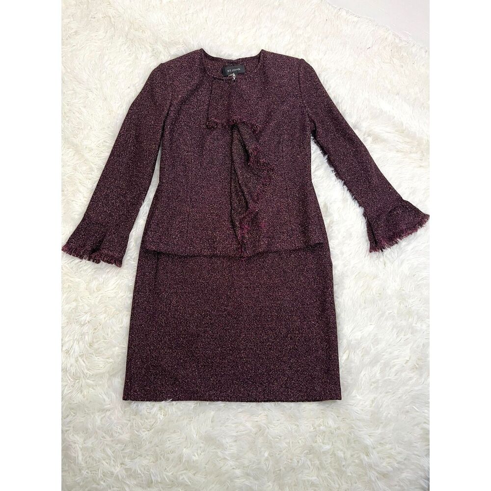 St. John Boysenberry Suit Set M